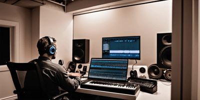A mastering engineer making edits to a track