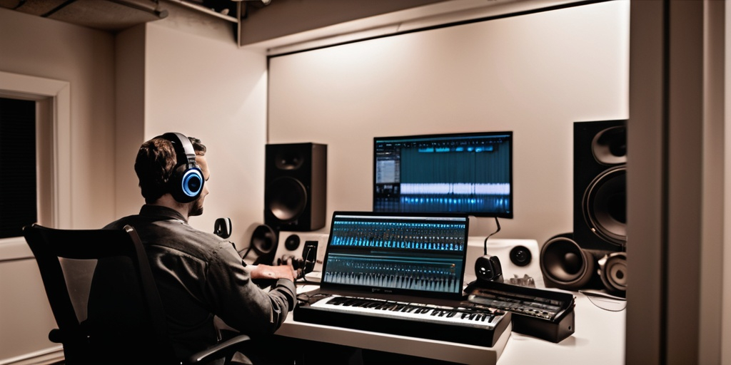 A mastering engineer making edits to a track